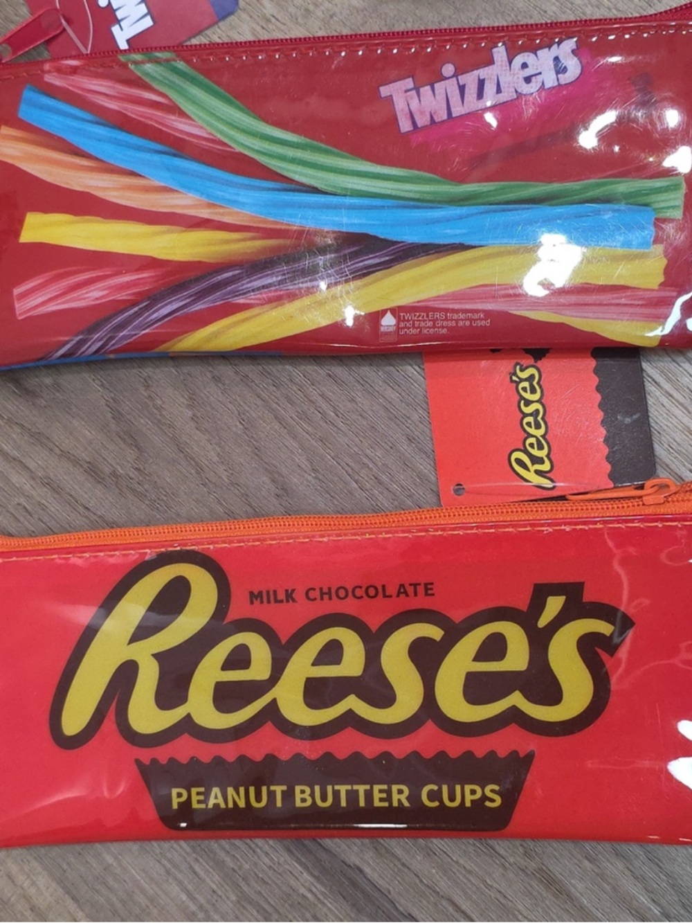 Red Peanut Butter Cups Vinyl Pencil Zipper Pouches